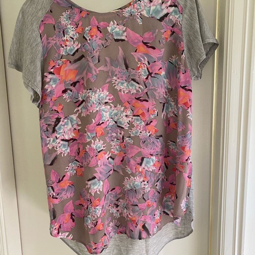 Rebecca Taylor silk front tee SzM